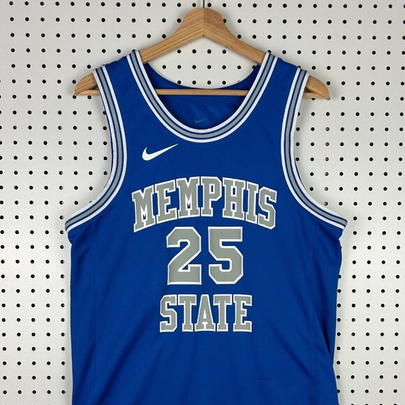 Penny Hardaway Nike Memphis State Jersey Adult Small Blue Swoosh Dri Fit MSU - Picture 2 of 7